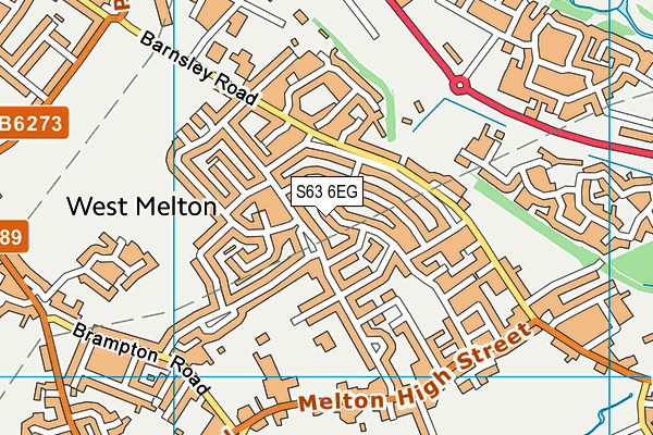 S63 6EG map - OS VectorMap District (Ordnance Survey)