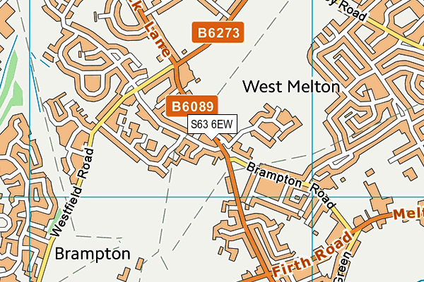 S63 6EW map - OS VectorMap District (Ordnance Survey)