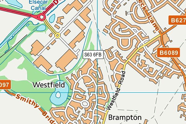 S63 6FB map - OS VectorMap District (Ordnance Survey)
