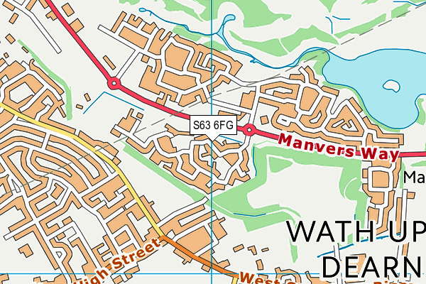 S63 6FG map - OS VectorMap District (Ordnance Survey)