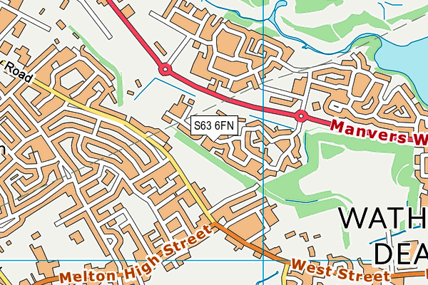 S63 6FN map - OS VectorMap District (Ordnance Survey)