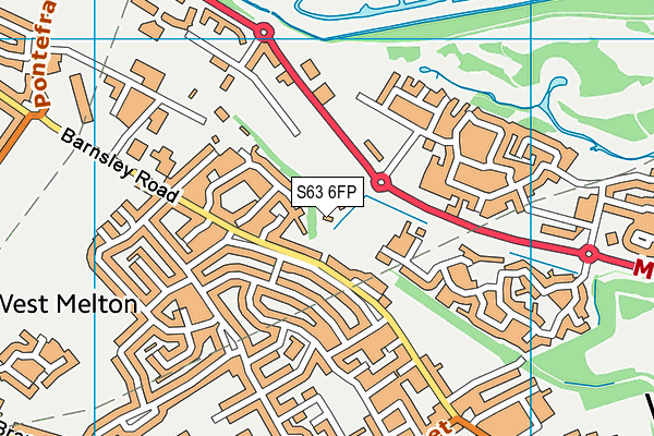 S63 6FP map - OS VectorMap District (Ordnance Survey)