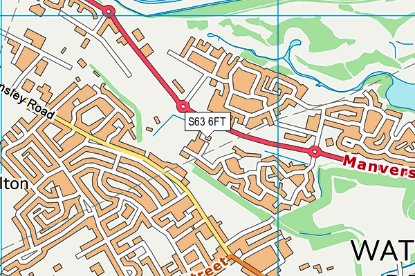 S63 6FT map - OS VectorMap District (Ordnance Survey)