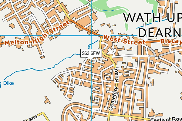 S63 6FW map - OS VectorMap District (Ordnance Survey)