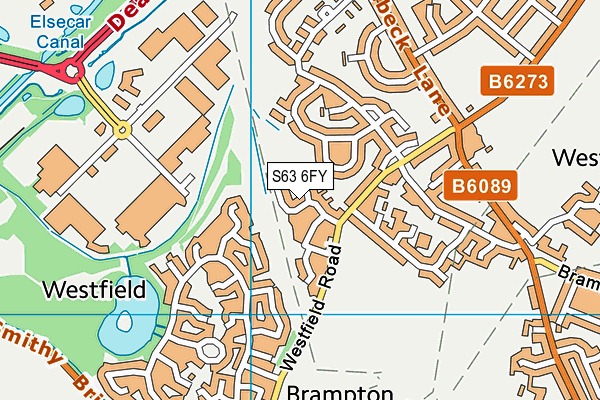 S63 6FY map - OS VectorMap District (Ordnance Survey)