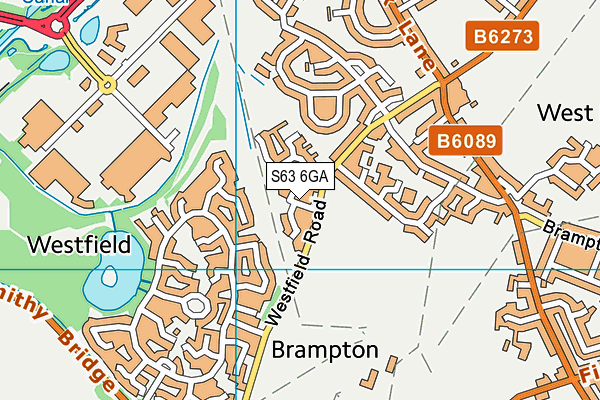 S63 6GA map - OS VectorMap District (Ordnance Survey)
