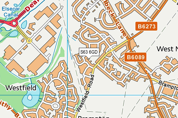 S63 6GD map - OS VectorMap District (Ordnance Survey)