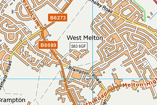 S63 6GF map - OS VectorMap District (Ordnance Survey)