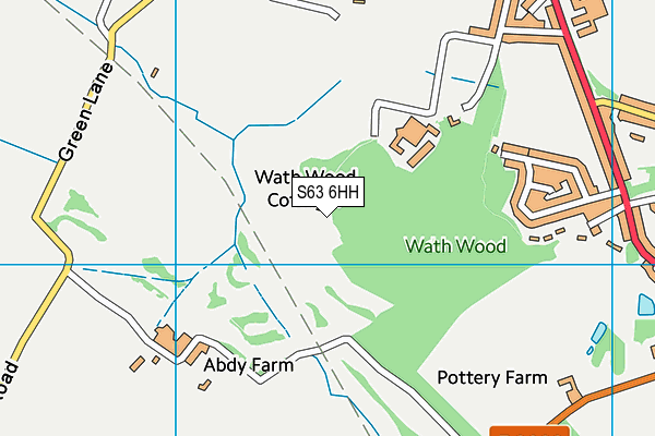 S63 6HH map - OS VectorMap District (Ordnance Survey)