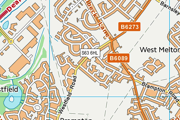 S63 6HL map - OS VectorMap District (Ordnance Survey)