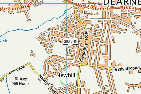 S63 6HN map - OS VectorMap District (Ordnance Survey)