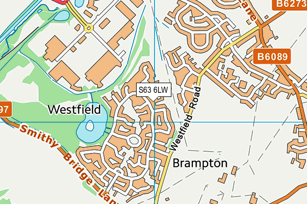 S63 6LW map - OS VectorMap District (Ordnance Survey)