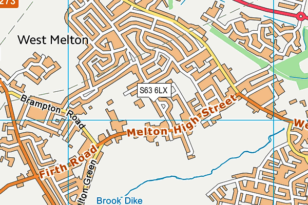 S63 6LX map - OS VectorMap District (Ordnance Survey)