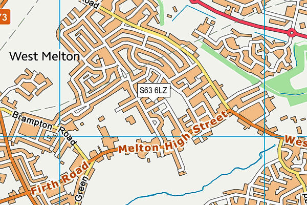 S63 6LZ map - OS VectorMap District (Ordnance Survey)