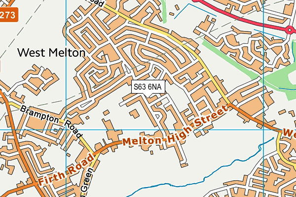 S63 6NA map - OS VectorMap District (Ordnance Survey)
