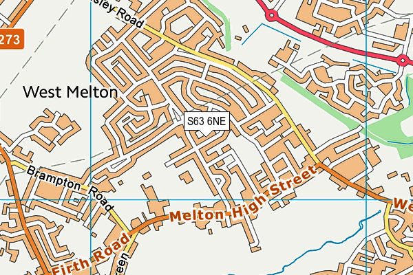 S63 6NE map - OS VectorMap District (Ordnance Survey)