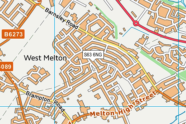 S63 6NG map - OS VectorMap District (Ordnance Survey)