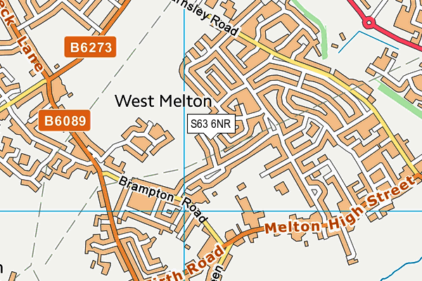 S63 6NR map - OS VectorMap District (Ordnance Survey)