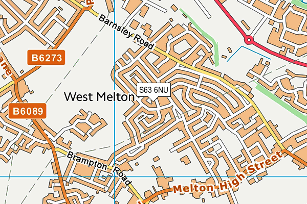 S63 6NU map - OS VectorMap District (Ordnance Survey)