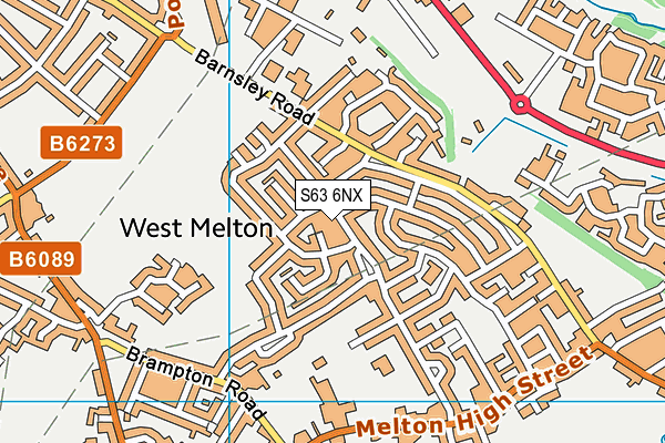 S63 6NX map - OS VectorMap District (Ordnance Survey)