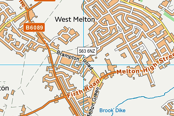 S63 6NZ map - OS VectorMap District (Ordnance Survey)