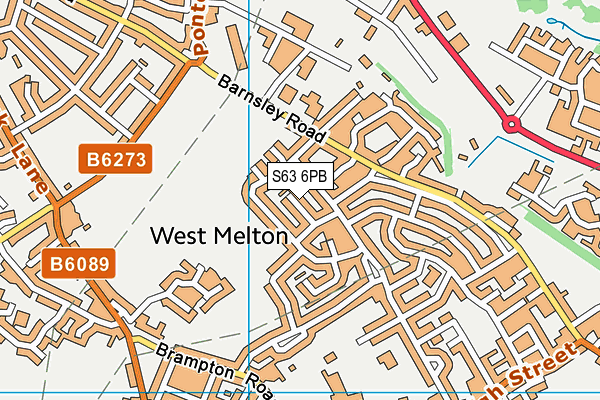 S63 6PB map - OS VectorMap District (Ordnance Survey)