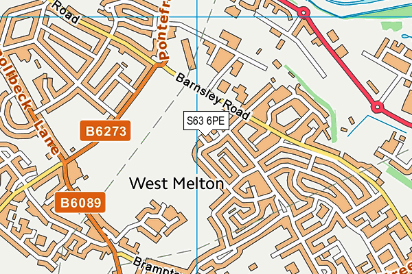 S63 6PE map - OS VectorMap District (Ordnance Survey)