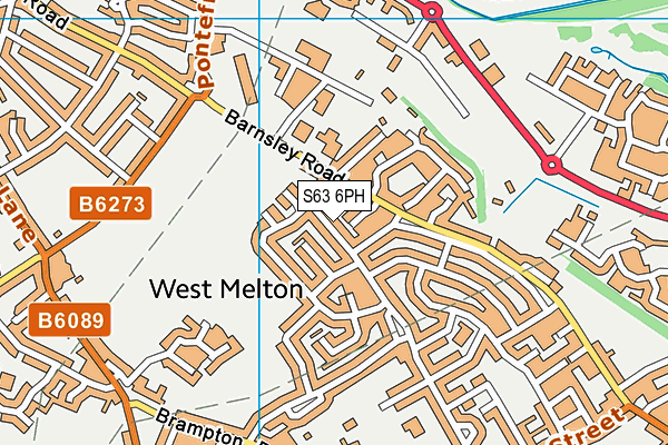S63 6PH map - OS VectorMap District (Ordnance Survey)