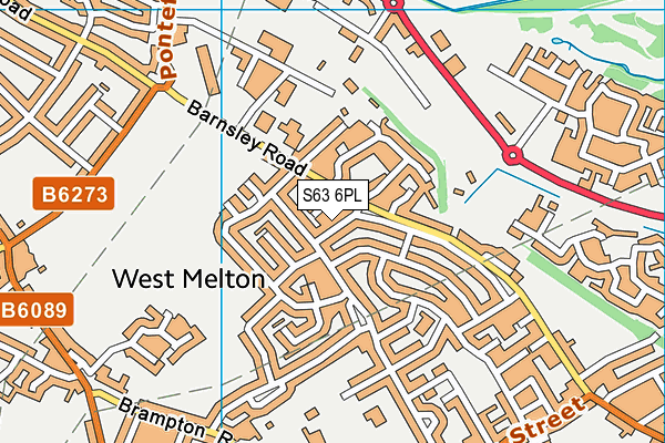 S63 6PL map - OS VectorMap District (Ordnance Survey)