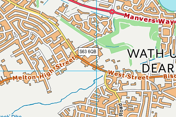 S63 6QB map - OS VectorMap District (Ordnance Survey)
