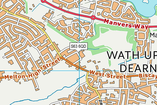 S63 6QD map - OS VectorMap District (Ordnance Survey)