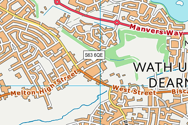 S63 6QE map - OS VectorMap District (Ordnance Survey)