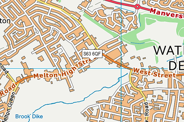 S63 6QF map - OS VectorMap District (Ordnance Survey)