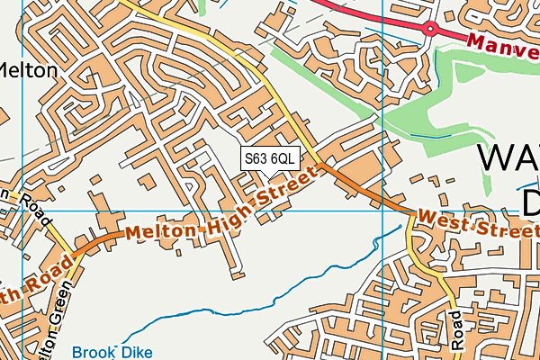 S63 6QL map - OS VectorMap District (Ordnance Survey)