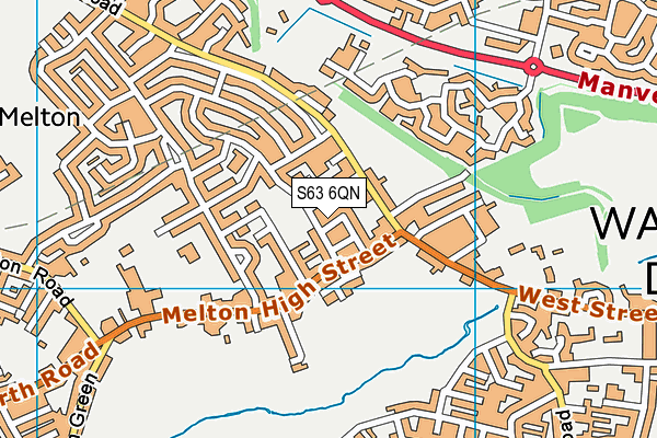 S63 6QN map - OS VectorMap District (Ordnance Survey)