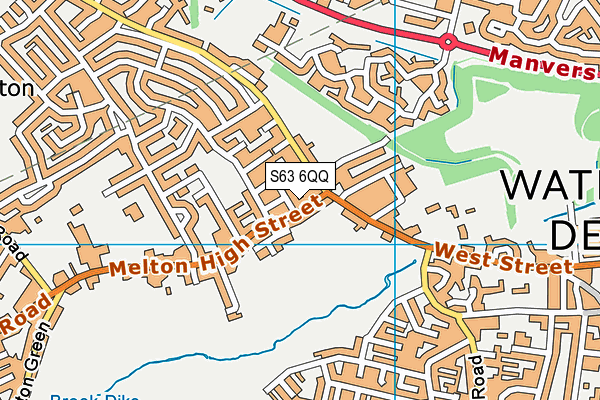 S63 6QQ map - OS VectorMap District (Ordnance Survey)