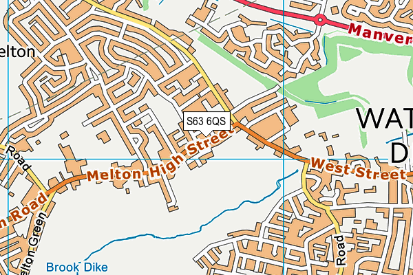 S63 6QS map - OS VectorMap District (Ordnance Survey)