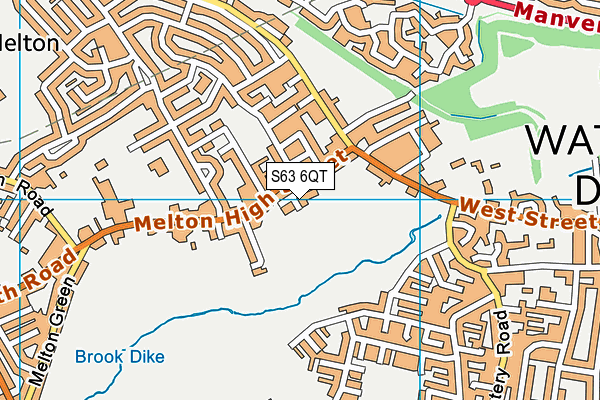 S63 6QT map - OS VectorMap District (Ordnance Survey)