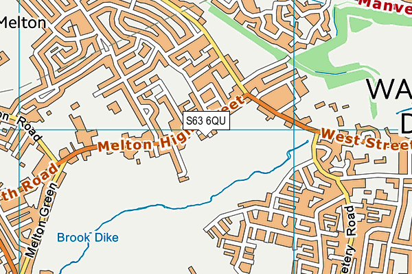 S63 6QU map - OS VectorMap District (Ordnance Survey)