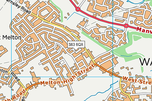 S63 6QX map - OS VectorMap District (Ordnance Survey)