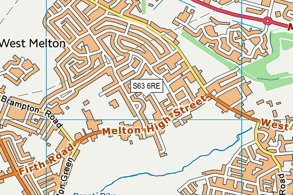S63 6RE map - OS VectorMap District (Ordnance Survey)