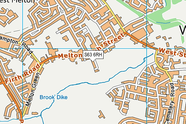 S63 6RH map - OS VectorMap District (Ordnance Survey)