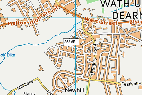 S63 6RL map - OS VectorMap District (Ordnance Survey)