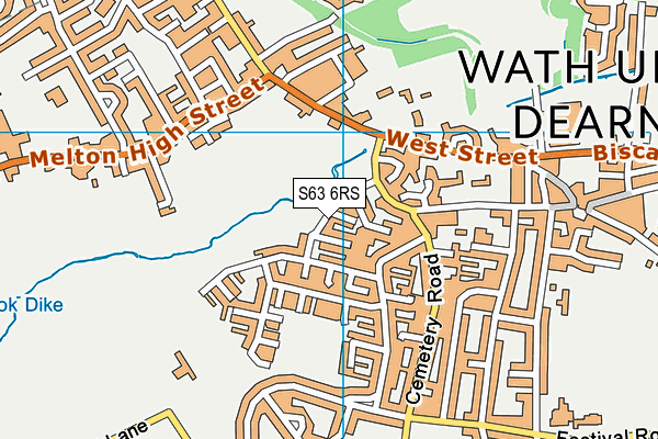 S63 6RS map - OS VectorMap District (Ordnance Survey)