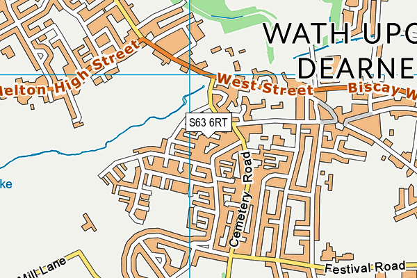 S63 6RT map - OS VectorMap District (Ordnance Survey)
