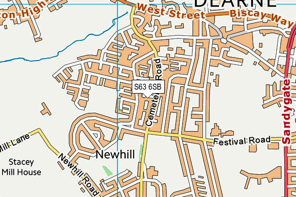 S63 6SB map - OS VectorMap District (Ordnance Survey)