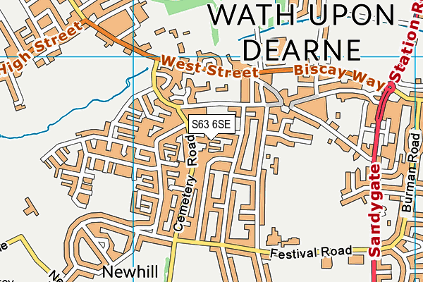 S63 6SE map - OS VectorMap District (Ordnance Survey)