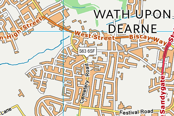 S63 6SF map - OS VectorMap District (Ordnance Survey)
