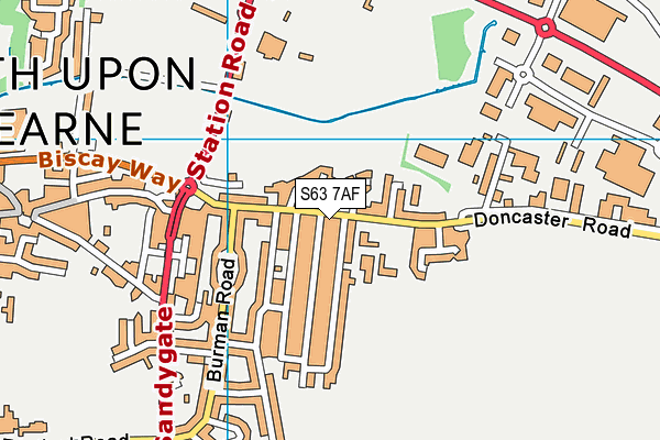 S63 7AF map - OS VectorMap District (Ordnance Survey)