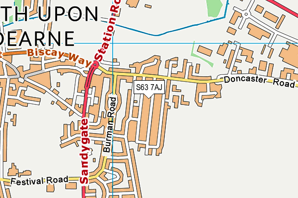S63 7AJ map - OS VectorMap District (Ordnance Survey)
